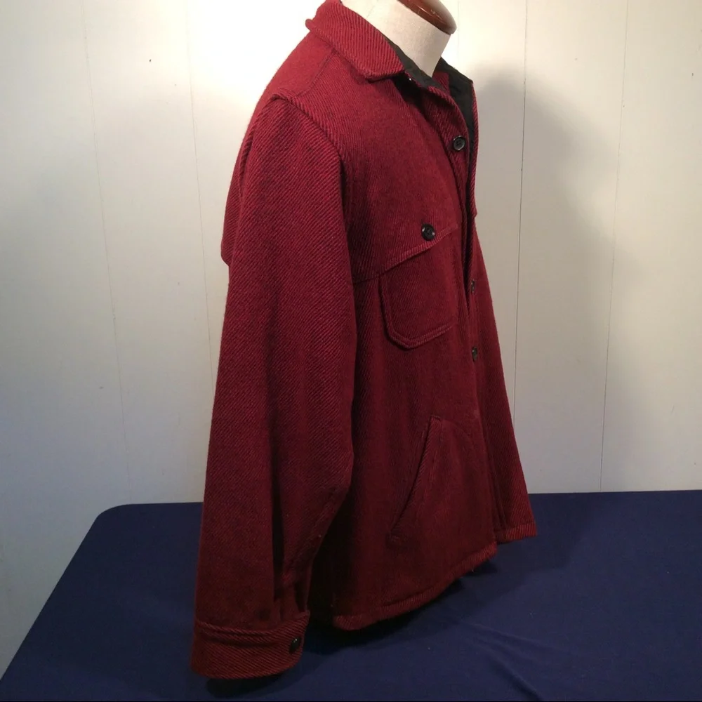 Men's Red Wool Jacket - Picture 6 of 10